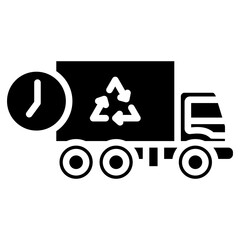 Waste Pickup Schedule glyph icon