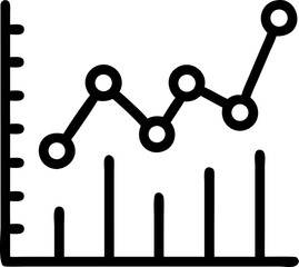 data chart graph icon, graph and bar chart icon used to track performance metrics, analyze data, and optimize marketing strategies.