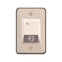 Doorbell ringing with icon, Electric equipment object icon.