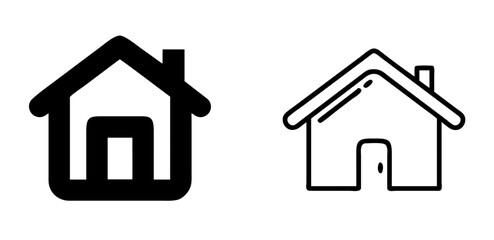 Home Icon for Real Estate, Housing, and User Interface