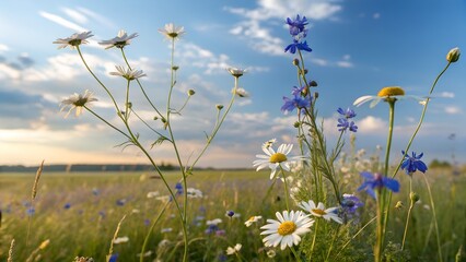 meadow with flowers