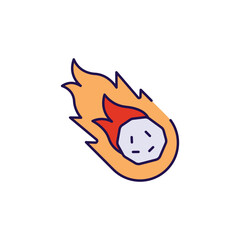 Fototapeta premium Meteorite icon design with white background stock illustration