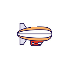 Zeppelin icon design with white background stock illustration © Graphicsmine