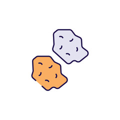 Rock Debris icon design with white background stock illustration