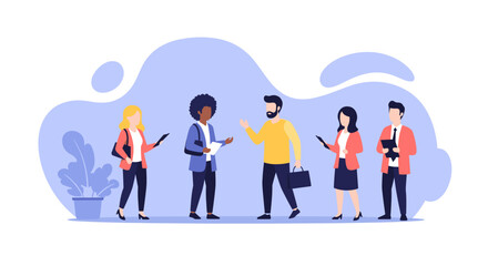 Diverse business team collaborating, perfect for website banners or presentations.