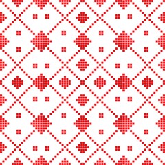 seamless pattern with Pixel art
