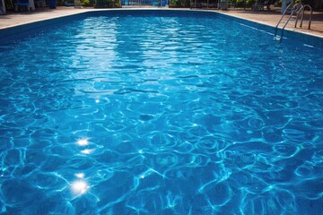 Obraz premium Sunny pool water, rippled surface