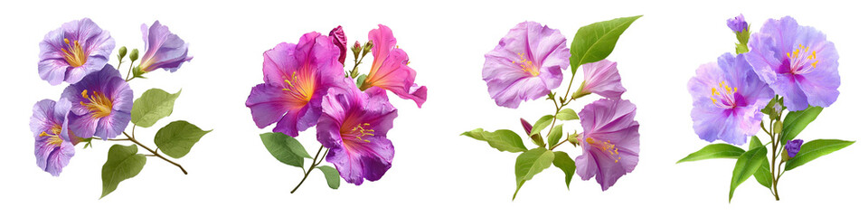 Four OClock flower isolated on transparent background.