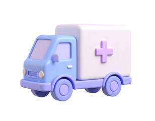 3D Cartoon Ambulance Illustration