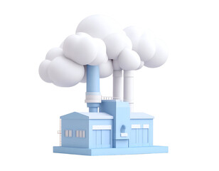 3D Cartoon Factory Illustration
