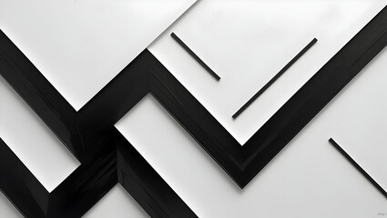 Abstract black zigzag line design on white background