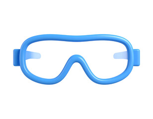 3D Blue Goggles Illustration