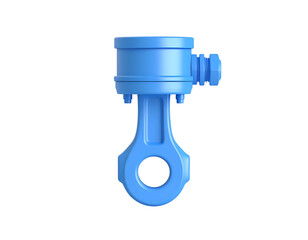 Blue 3D Piston Illustration