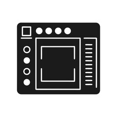 Tablet icon silhouette vector illustration