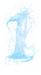 water splashing fonts a to z and 1 to 10