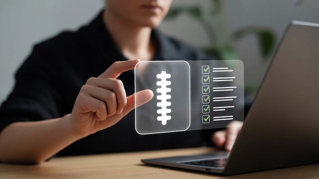 A thoughtful review of spine health using digital technology by a dedicated professional for thorough assessment on a