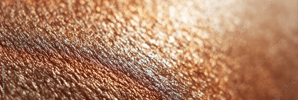 Poster macro view of skin texture illuminated by sunlight showcasing intricate details and abstract focus w