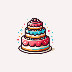 Chocolate Cake bakery shop logo design vector template. Sweet cake icon based logo design editable vector file. cup cake, slice cake, pasty, birthday cake vector
