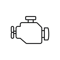 Check Engine Car Light Icon, Diagnostic Warning Symbol for Vehicle Malfunction, Auto Repair Alert.