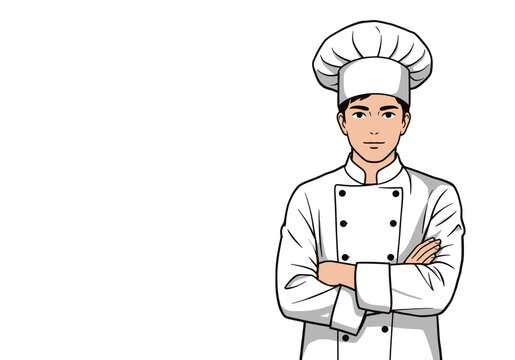 Confident young chef with arms crossed ready to cook delicious meals and create culinary masterpieces now