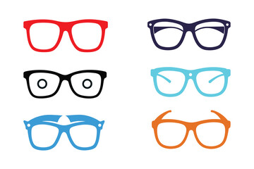 Glasses Silhouette Vector – Eyewear Icon for Style, Vision, and Identity