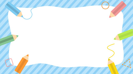 色鉛筆の手描き風スケッチフレーム