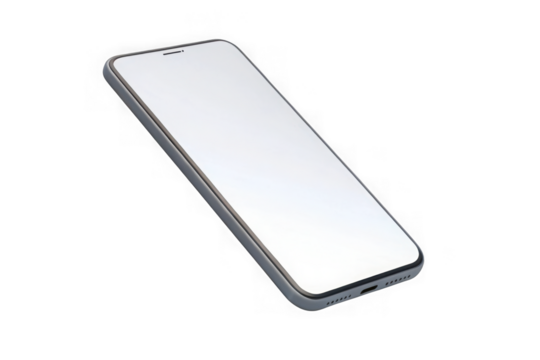 Modern smartphone isolated on transparent background
