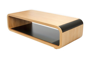 Modern wood furniture isolated on transparent background