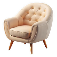 Comfortable armchair isolated on transparent background