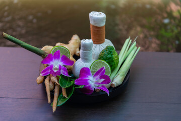 Spa Thai therapy treatment aromatherapy for body woman and for relax summer time. Lifestyle Concept
