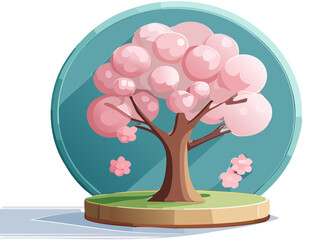 3d representation of cherry trees