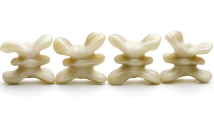 Spine Model Showing Vertebrae Alignment on White Background