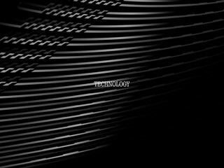 Black background vector luxury invitation card. Elegant wavy lines pattern on black background. Premium design illustration for wedding, vip cover template, grand opening, flyer, etc.