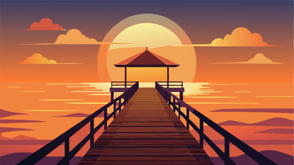 The end of the pier is the perfect place to sit and watch the picturesque sunset feeling the gentle rise and fall of the waves beneath.