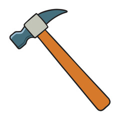 A sturdy carpenter’s hammer with a wooden or metal handle and a steel head, perfect for driving nails and shaping wood in construction and woodworking tasks.
