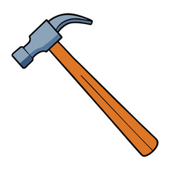 A sturdy carpenter’s hammer with a wooden or metal handle and a steel head, perfect for driving nails and shaping wood in construction and woodworking tasks.
