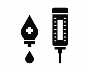 Insulin vector silhouette illustration isolated on white background