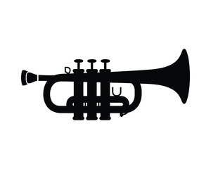 Simple trumpet silhouette vector