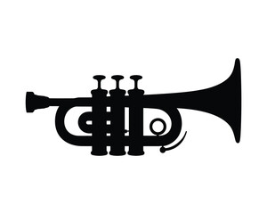 Simple trumpet silhouette vector