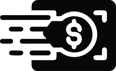 Fast money transfer financial transaction icon