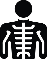 Human body skeleton icon