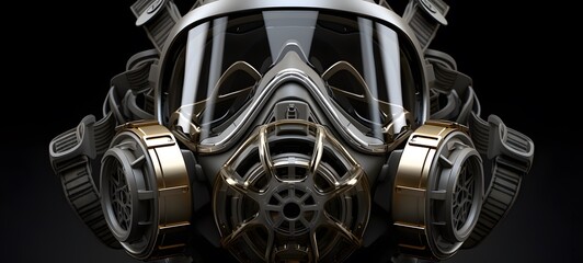 Bane Respirator Masker Wireframe, generative AI