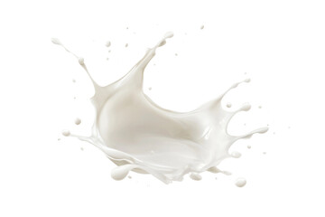 Realistic milk splashes or wave with drops and splatter isolated Milk splash and pouring on PNG transparent background	
