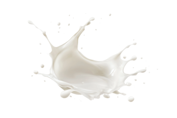 Realistic milk splashes or wave with drops and splatter isolated Milk splash and pouring on PNG transparent background	
