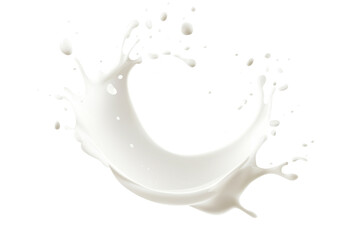Realistic milk splashes or wave with drops and splatter isolated Milk splash and pouring on PNG transparent background	