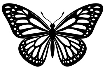 Vector art of silhouette of  black butterfly  