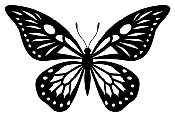Vector art of silhouette of butterfly silhouette vector