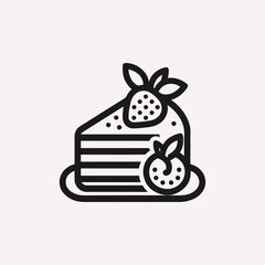 Slice Cake bakery shop logo design vector template. Sweet cake icon based logo design editable vector file. cup cake, Chocolate cake, pasty, birthday cake vector