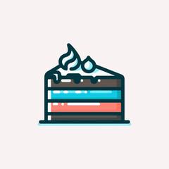 Slice Cake bakery shop logo design vector template. Sweet cake icon based logo design editable vector file. cup cake, Chocolate cake, pasty, birthday cake vector