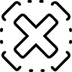 Obraz premium Modern Delete Cross Vector – Stop, Failure & Incorrect Sign